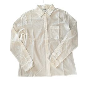 NWT White, long sleeve, button up blouse